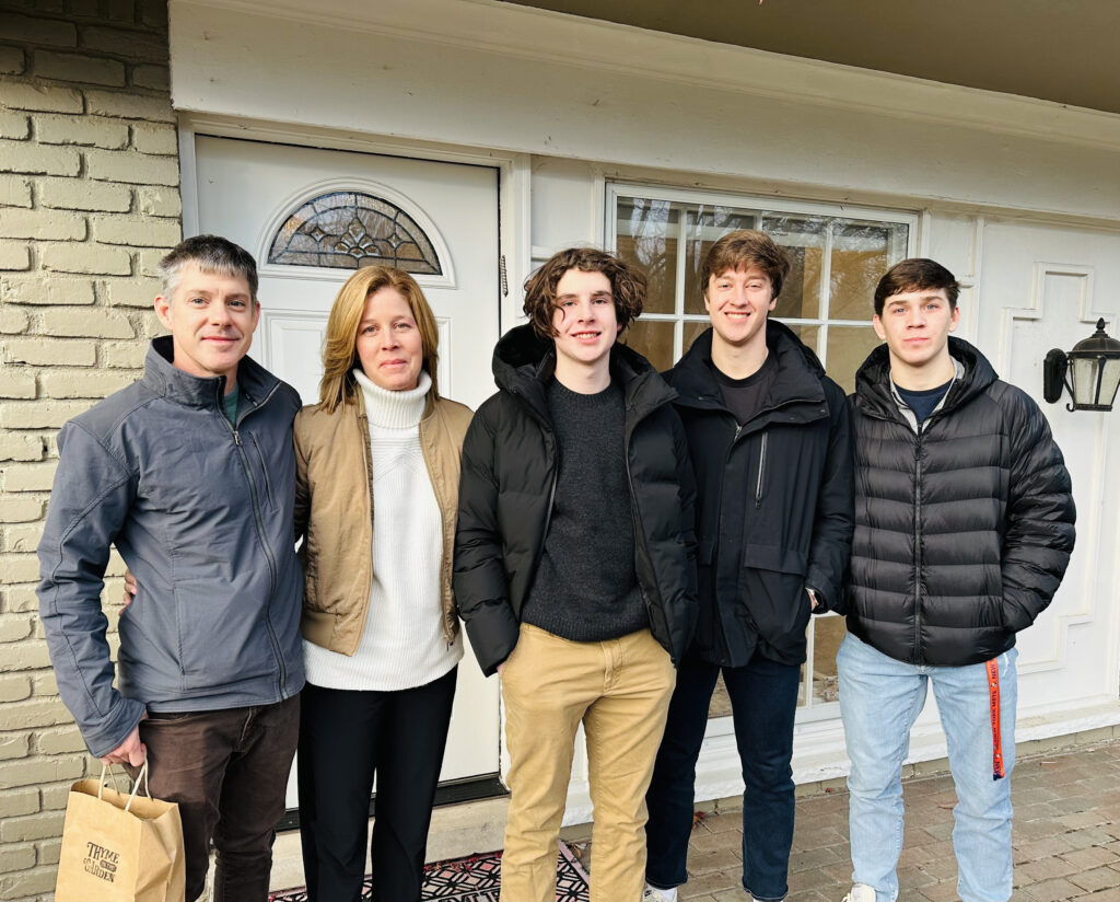 About Esther Manheimer for Mayor with husband Mark and their three sons in Asheville.