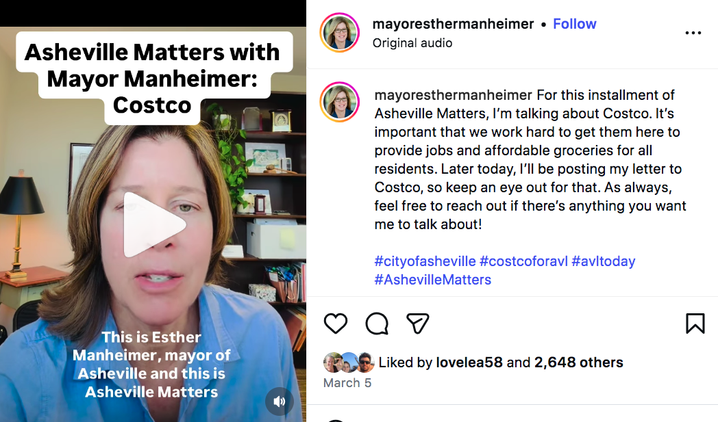 INSTAGRAM: Asheville Matters: Update on Costco