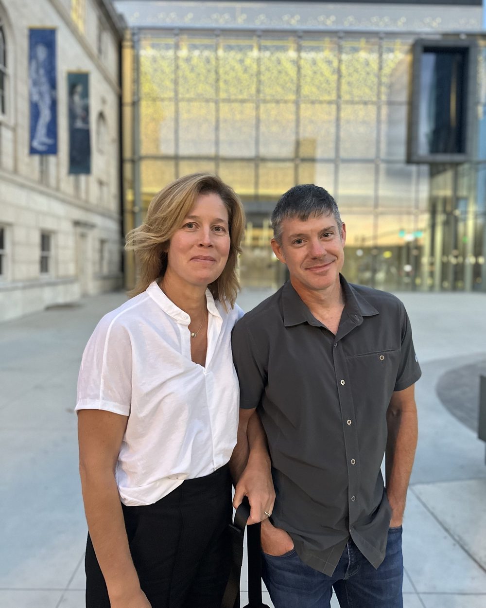 Esther Manheimer with her husband, Mark Harris