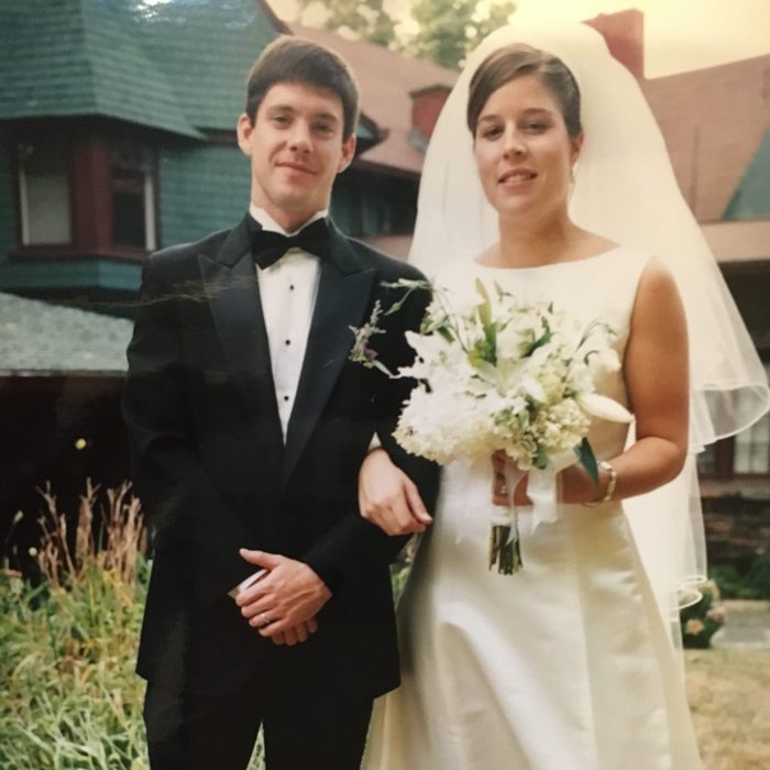Esther and Mark on their wedding day