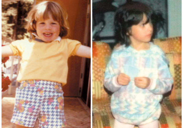 KID ISSUES: Mayor Esther Manheimer, left, will face current Asheville City Council member Kim Roney in this year's mayoral race. Childhood photos courtesy of the candidates