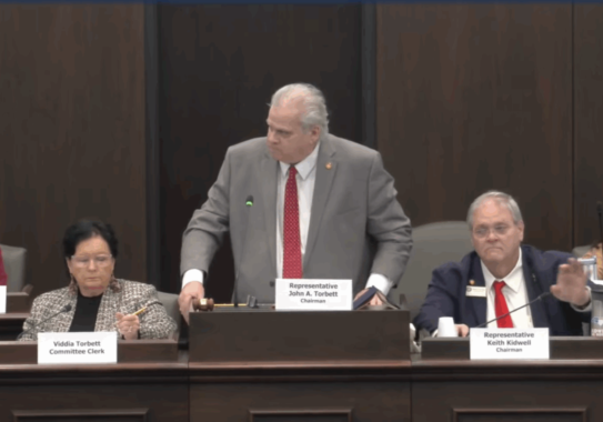 NC Rep. John Torbett (R-Gaston) leads the NC House Select Committee on Government Efficiency on Feb. 11, 2026. (Photo: ncleg.gov screenshot)