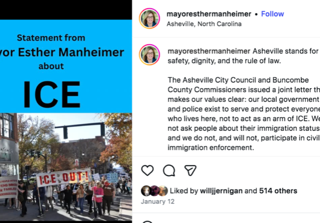 INSTAGRAM: Statement From Mayor Esther Manheimer About ICE