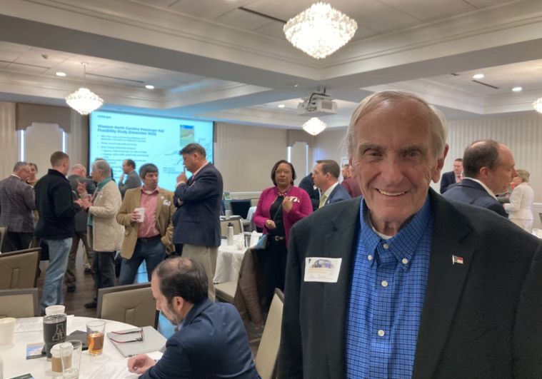 Ray Rapp, co-chair of the Western North Carolina Rail Committee, was among the speakers at the Railroads and Regional Economic Development Conference in Morganton on Wednesday, March 18, 2026.